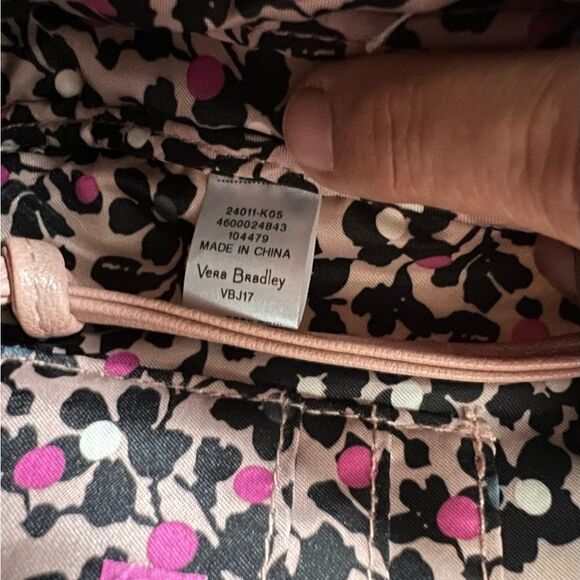 Vera Bradley Signature Cotton Triple Rose Gold Shipper Crossbody Small Purse - Picture 9 of 9